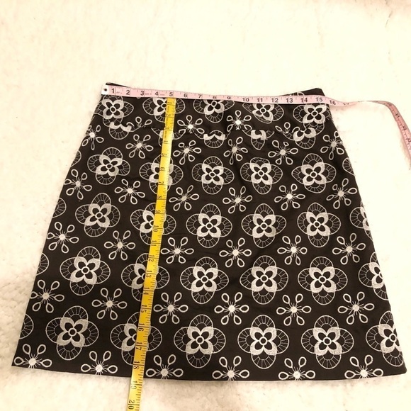 LOFT embroidered mini a line brown cotton … - Picture 5 of 8